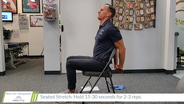 Seated chest stretch